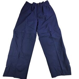 Zero Restriction Gore-Tex Rain Pants Mens M 32x29 Blue Convertible Waterproof